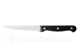 Steakmesser mit schwarzem Griff - 12 Stck